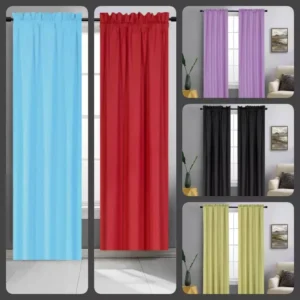 Blackout Curtains: 2-Panel Set, Lined Backing, Heavy Thick Grommet Window Curtain