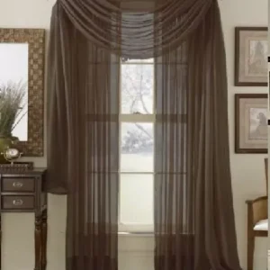Sheer Curtain Panel Solid Voile Window Treatment 84 inch Length Many Colors