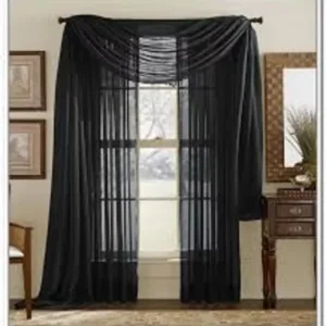 Sheer Curtain Panel Solid Voile Window Treatment 84 inch Length Many Colors